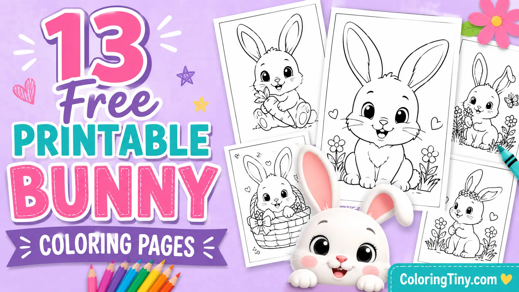 13 Free Printable Bunny Coloring Pages