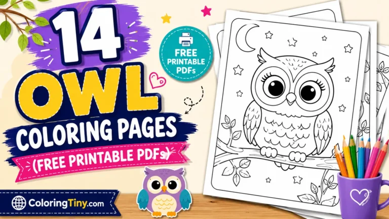 14 Owl Coloring Pages (Free Printable PDFs)