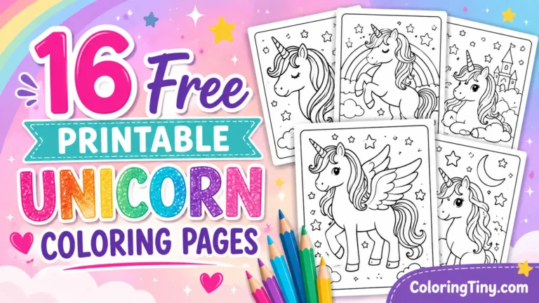 16 Free Printable Unicorn Coloring Pages