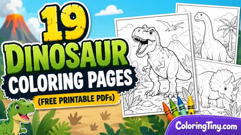 19 Dinosaur Coloring Pages (Free Printable PDFs)