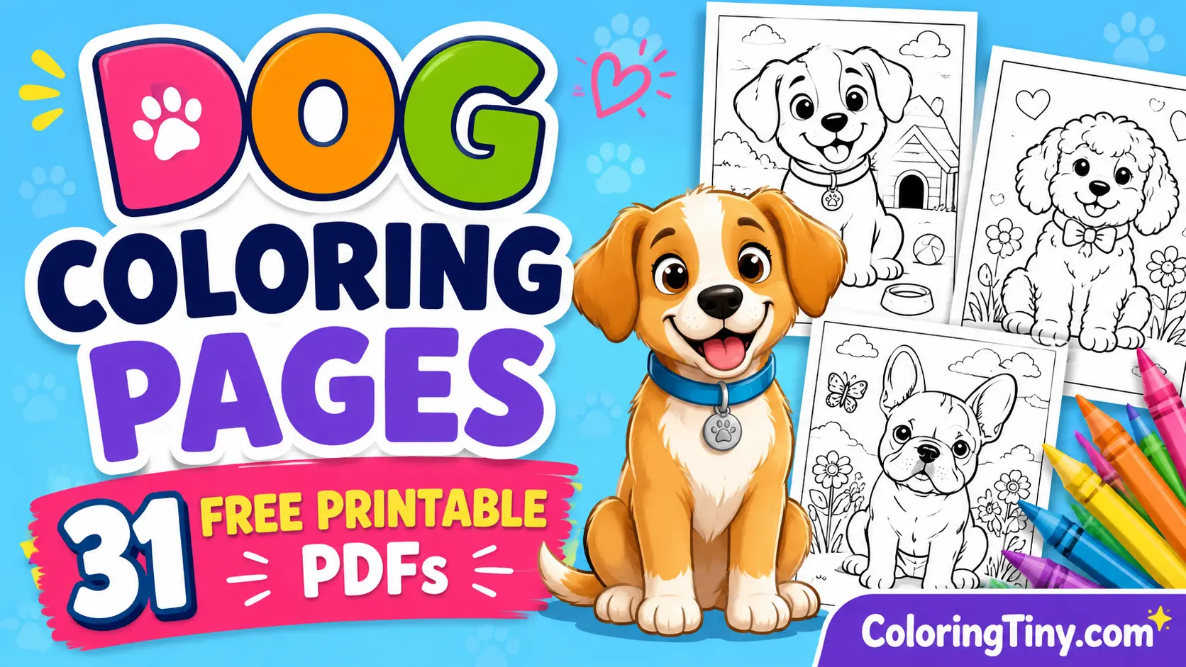 Dog Coloring Pages (31 Free Printable PDFs)
