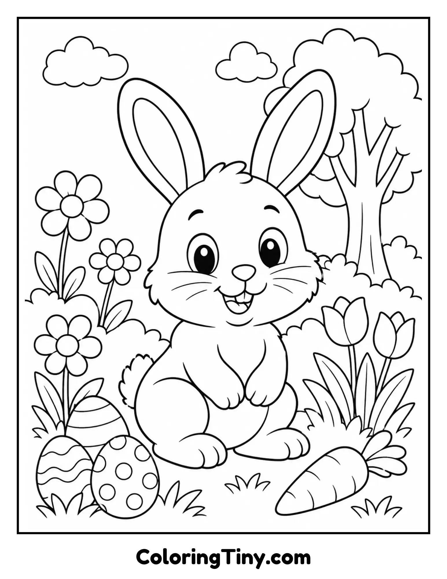 Free Printable Bunny Coloring Pages PDF