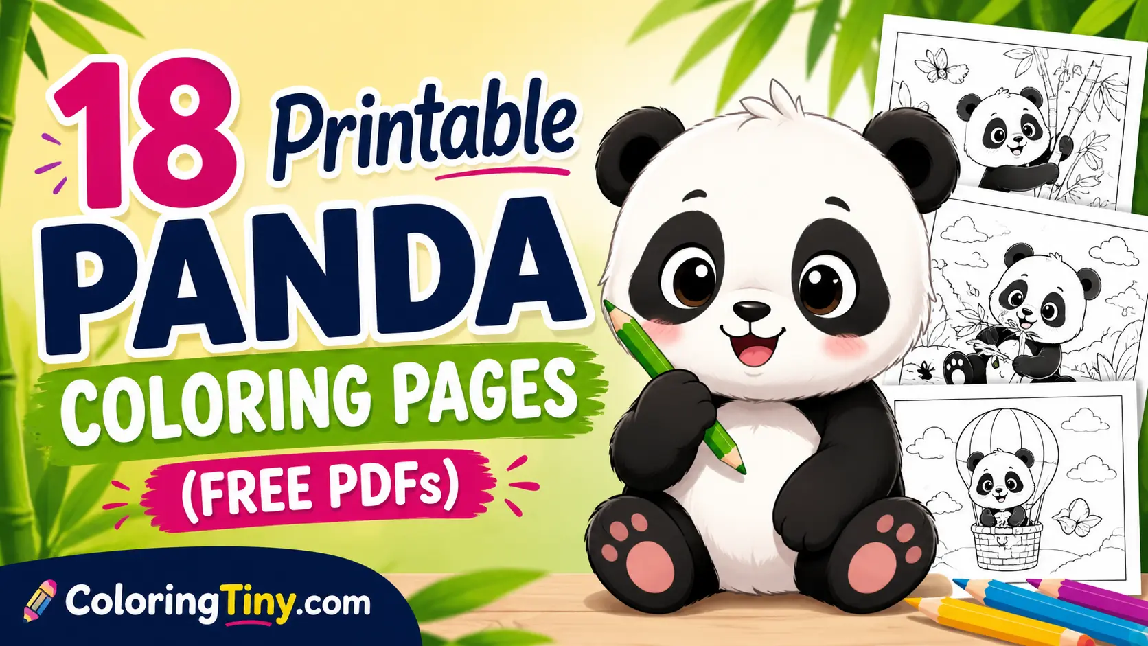 18 Printable Panda Coloring Pages (Free PDFs)