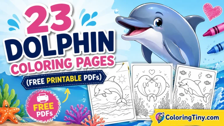 23 Dolphin Coloring Pages (Free Printable PDFs)